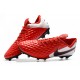 Scarpe Nuovo Nike Tiempo Legend 8 Elite FG Bianco Rosso Nero