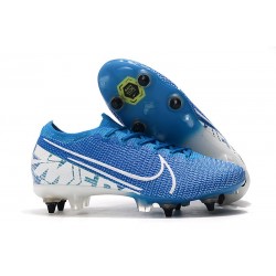 Nike Mercurial Vapor 13 Elite SG-Pro Anti-Clog New Lights Blu Bianco