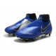 Nike Scarpa Phantom VSN Elite DF SG-Pro Anti Clog Bianco Nero Blu Racer