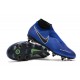 Nike Scarpa Phantom VSN Elite DF SG-Pro Anti Clog Bianco Nero Blu Racer