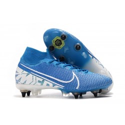 Nike Mercurial Superfly 7 Elite SG-PRO AC New Lights Blu Bianco
