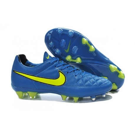 NIKE Nike Tiempo Legend V fg scarpe sportive calcio uomo Blu Giallo