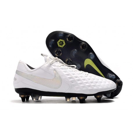Nike Scarpa Tiempo Legend 8 Elite SG-Pro AC Bianco Platino Grigio Lupo