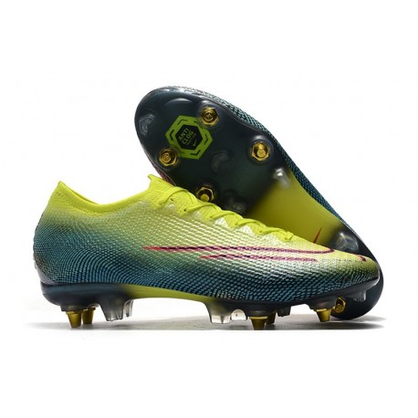 Nike Mercurial Vapor 13 Elite SG-Pro Anti-Clog Limone Venom Nero Verde