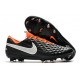 Scarpe Nuovo Nike Tiempo Legend 8 Elite FG Nero Bianco Arancione
