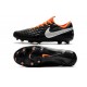 Scarpe Nuovo Nike Tiempo Legend 8 Elite FG Nero Bianco Arancione