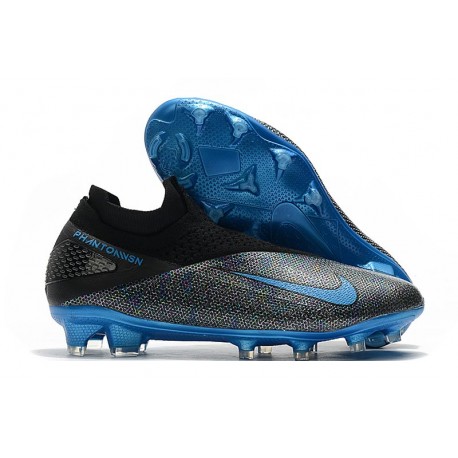 Scarpe Nuovo Nike Phantom Vision 2 Elite FG -Nero Blu Laser Antracite