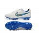 Scarpe da Calcio Nike Tiempo Legend V FG Bianco Blu Nero