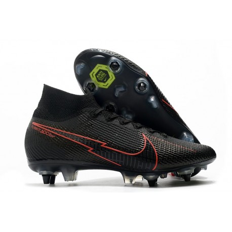 Nike Mercurial Superfly VII Elite SG-PRO Anti Clog Nero Rosso