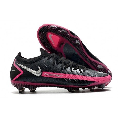 Nike Scarpa Phantom GT Elite FG Uomo - Nero Argento Rosa Blast