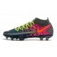 Scarpa Nuovo 2021 Nike Phantom Gt Elite DF Fg Blu Arancio Rosa