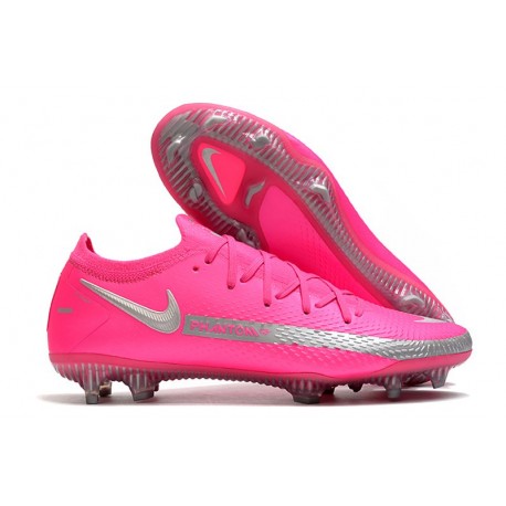 Nike Phantom GT Elite FG Scarpe da Calcio Rosa Argento