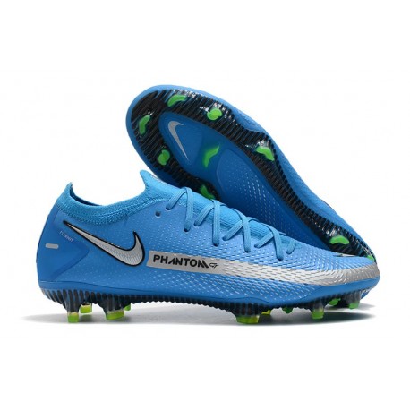 Nike Phantom GT Elite FG Scarpe da Calcio Blu Argento