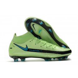 Scarpa Nuovo 2021 Nike Phantom Gt Elite DF Fg Verde Nero Blu