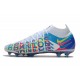 Nike Phantom Gt Elite DF 3D Fg Bianco Blu Cloro Rosa Blast Opti Giallo
