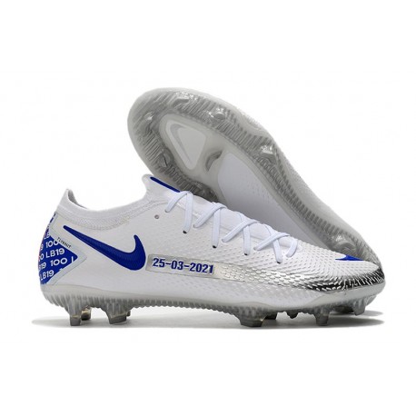 Scarpe Uomo Nike Phantom GT Elite FG Bianco Blu
