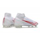 Scarpe Nike Mercurial Superfly 8 Elite FG Bianco Rosso