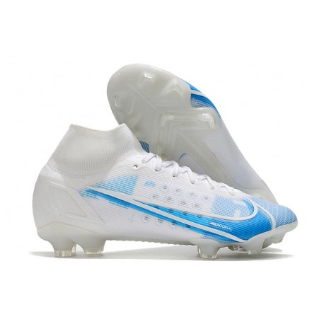 Nike Mercurial Superfly VIII Elite FG Uomo Bianco Blu