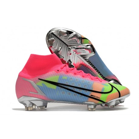 Nike Mercurial Superfly VIII Elite FG Uomo Rosa Blu Giallo