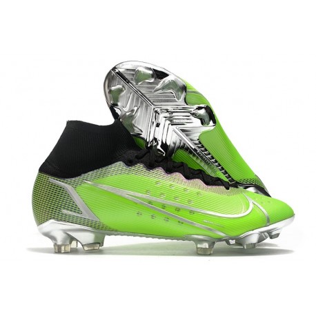 Nike Mercurial Superfly VIII Elite FG Uomo Verde Argento