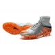 Nuovo Tacchetti Nike HyperVenom Phantom 2 FG Lupo Grigio Arancione Nero