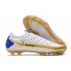 Scarpe Uomo Nike Phantom GT Elite FG Bianco Oro Blu