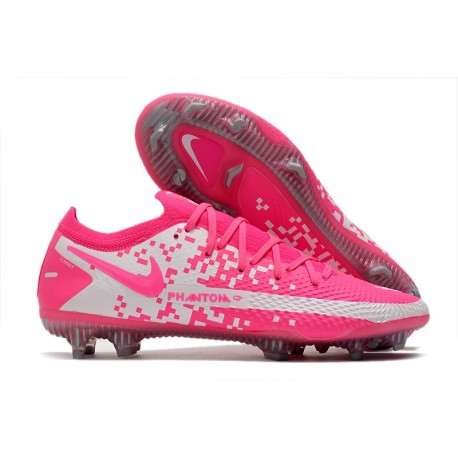 Scarpe Uomo Nike Phantom GT Elite FG Rosa Bianco